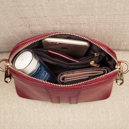 Genuine Leather Purse Shoulder Bag 20*9*18 CM Blue Purple Gray Red Black Handbag