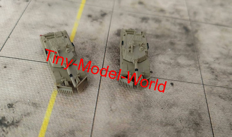 3D printed finished model 1/350 American M1A2 Tank engineering vehicle