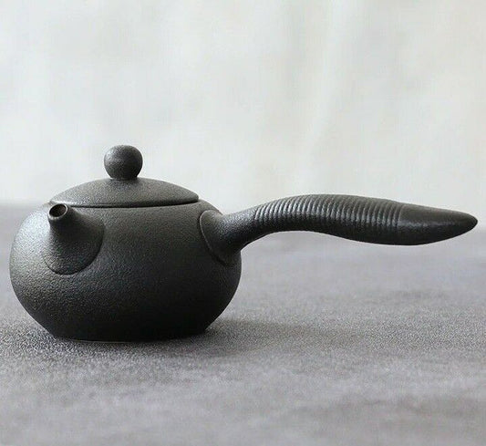 150ml Black Ceramic Kyusu Teapot Kettle Tea Pot Chinese Kung Fu Tea Pottery Sets