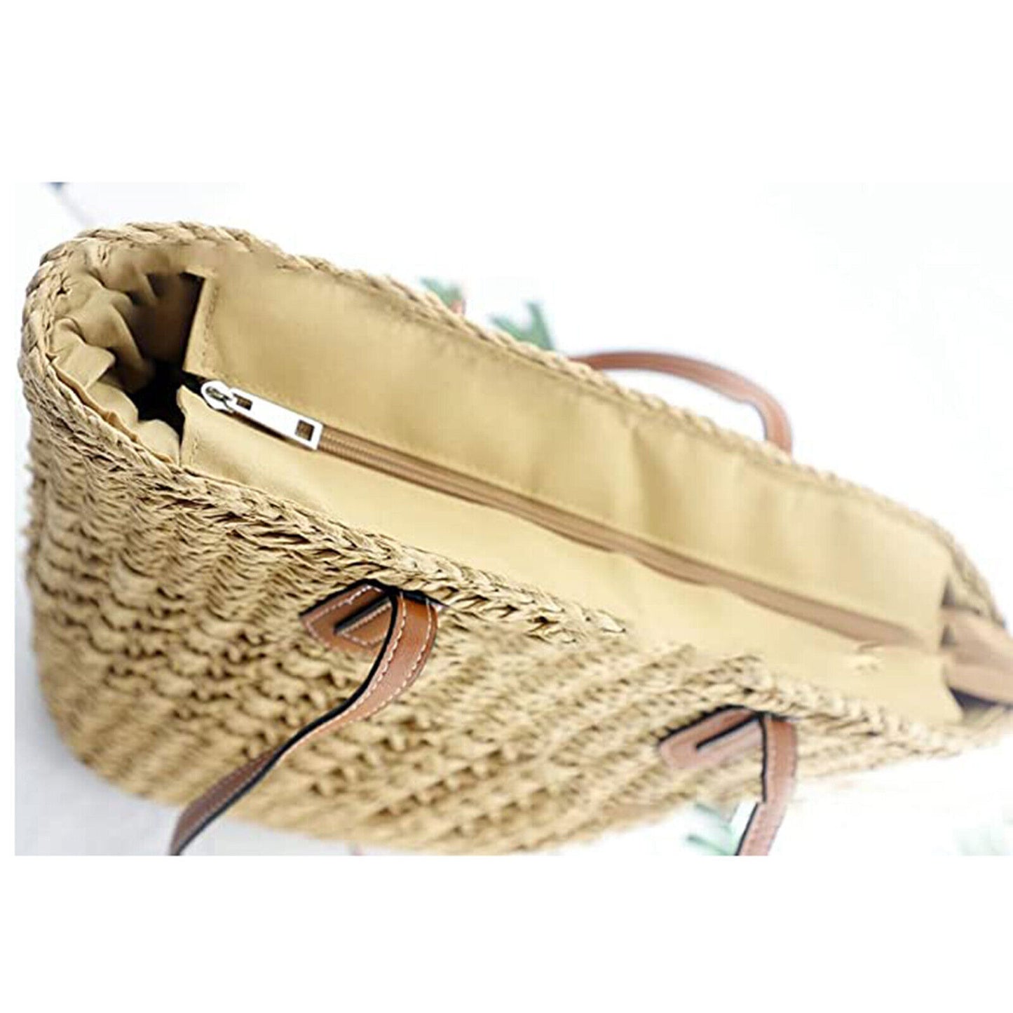 Women Straw Hobo Woven Shoulder Bag Large Tote Summer Travel Beach Handbag Purse