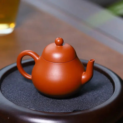 Yixing Purple Clay Teapots Handmade Pear-shaped Small Capacity Tea Pot Chinese