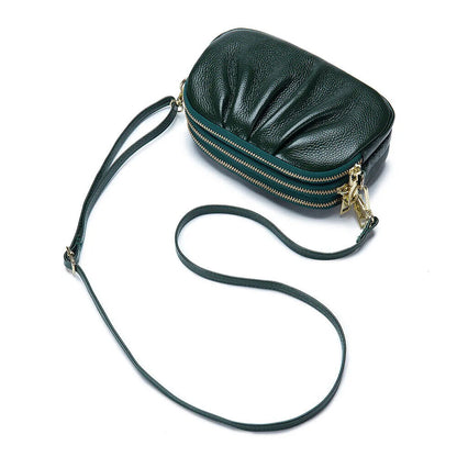 Women Cloud Bag Genuine Bag Three Layers of Shoulder Messenger Bag Handbag
