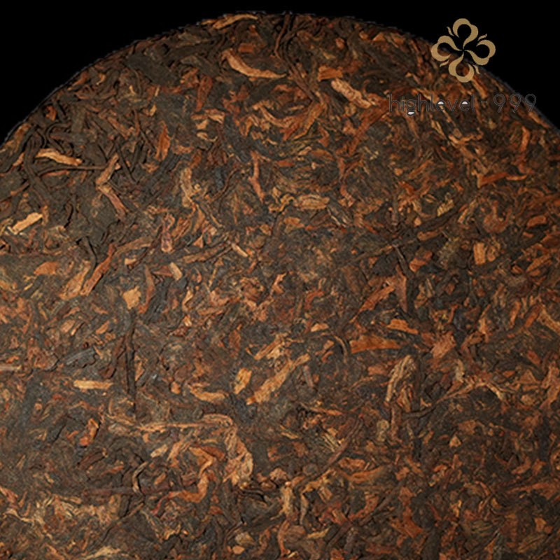 357g Gong Ting Ripe Puer Tea Cake Golden Flower Yunnan Aged Mellow Sweet Tea