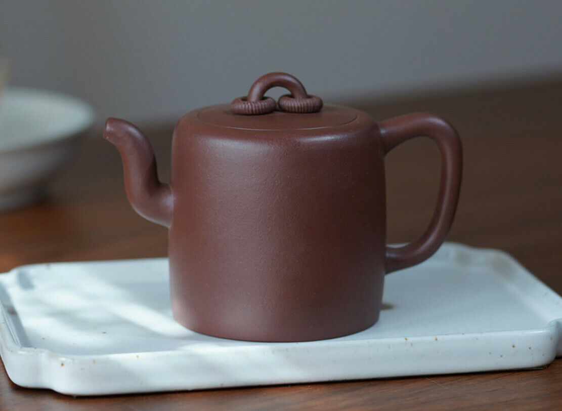 220cc Handmade Purple Sand Tea Pot in Yixing, China, Purple Clay Shuangchuan Gongfu Tea Pot-