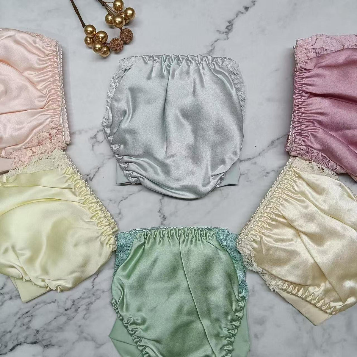 8pcs 100% Silk Women's Bikinis Panties Lace Size: M L XXL