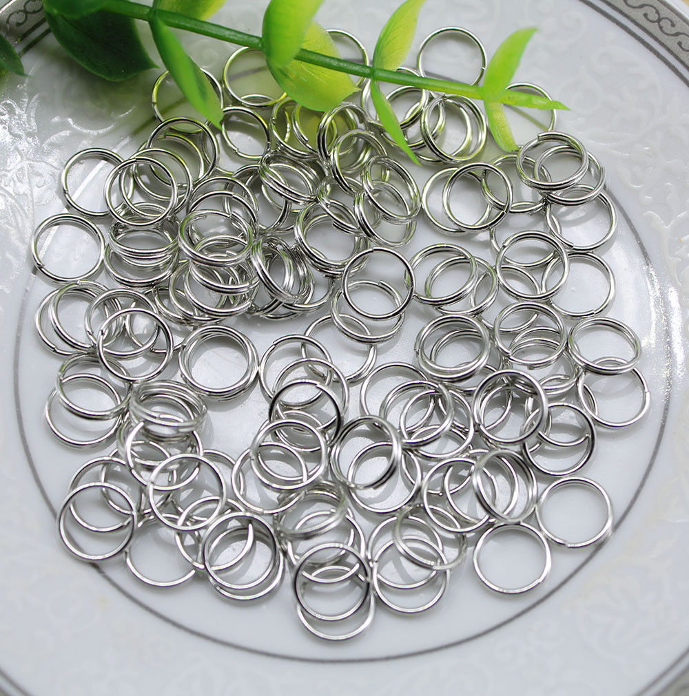 1000pcs 8mm Metal Round Split Rings Small Double Ring For Jewelry Making DIY