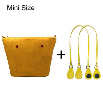 1set Canvas Lining Insert Inner Pocket 85cm Long Handles Microfiber Leather Bag