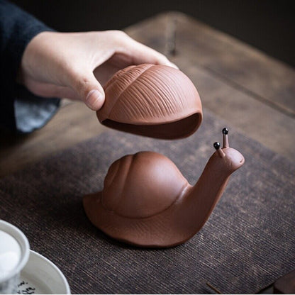 Snail Tea Pet Yixing Zisha Purple Clay Filter Net Creative Tea Strainer Mascot