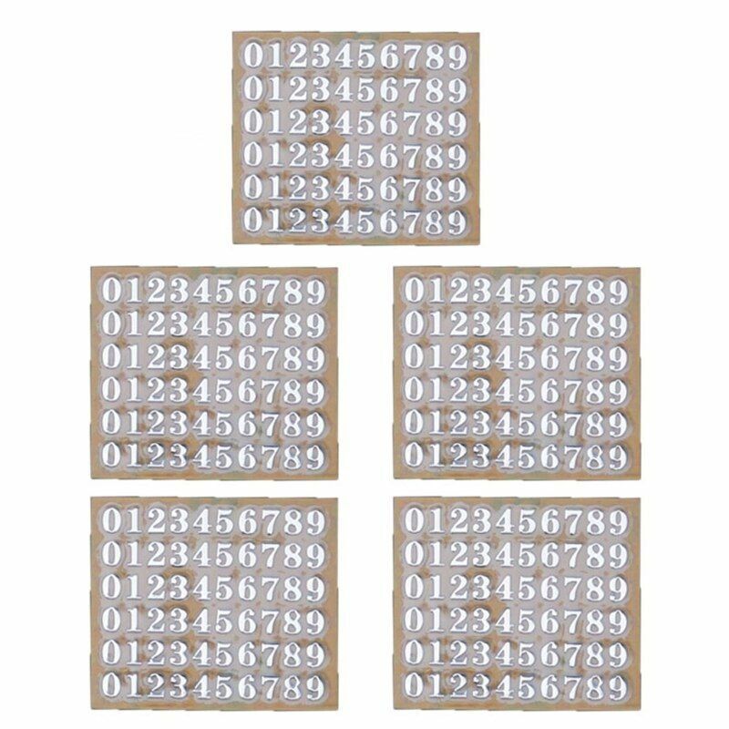 Decorative Stickers 3mm Alphabet Letters Numbers Chunky Glitter Epoxy Resin 5Pcs