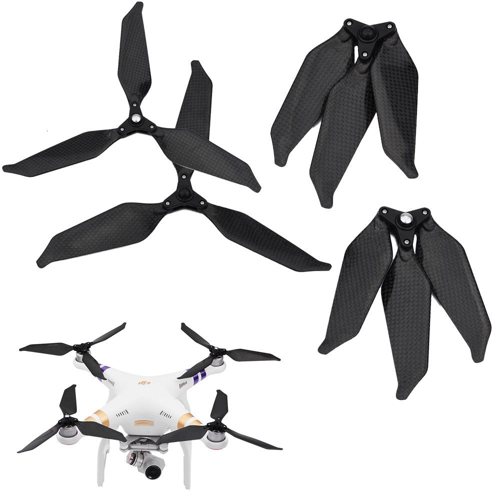 4* Carbon Fiber 9455 Foldable Propeller 3-Blade Replacement For DJI Phantom 3