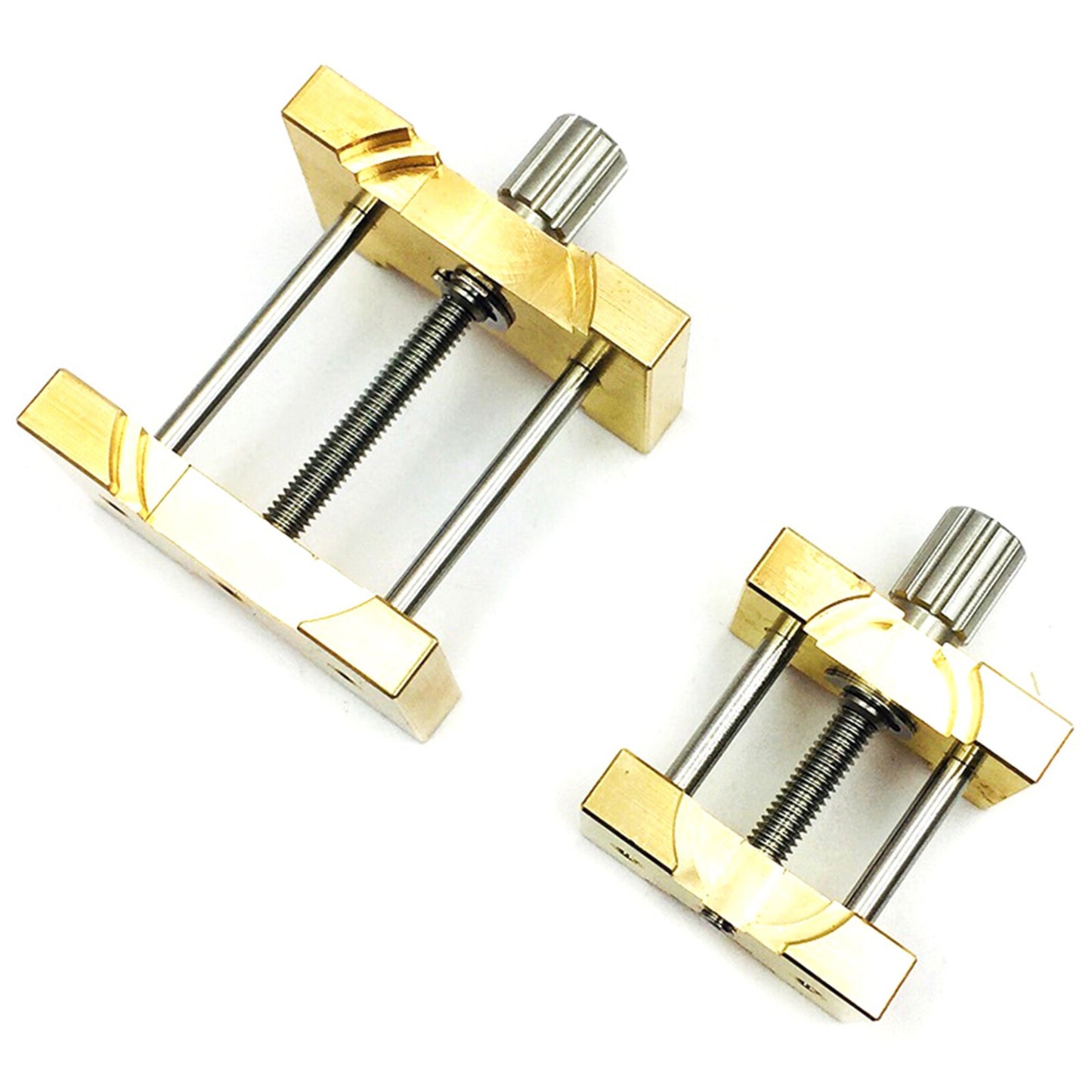 2Pc Copper Watch/Jewelry Movement Clip Holder Fixed Disassemble Base Repair Tool