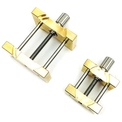 2Pc Copper Watch/Jewelry Movement Clip Holder Fixed Disassemble Base Repair Tool