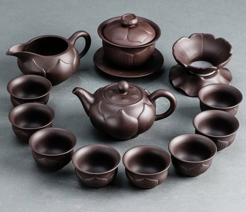 True Yixing Zisha Complete Teaset Tea Pot Matching Gaiwan Cup Lid Holder Pitcher