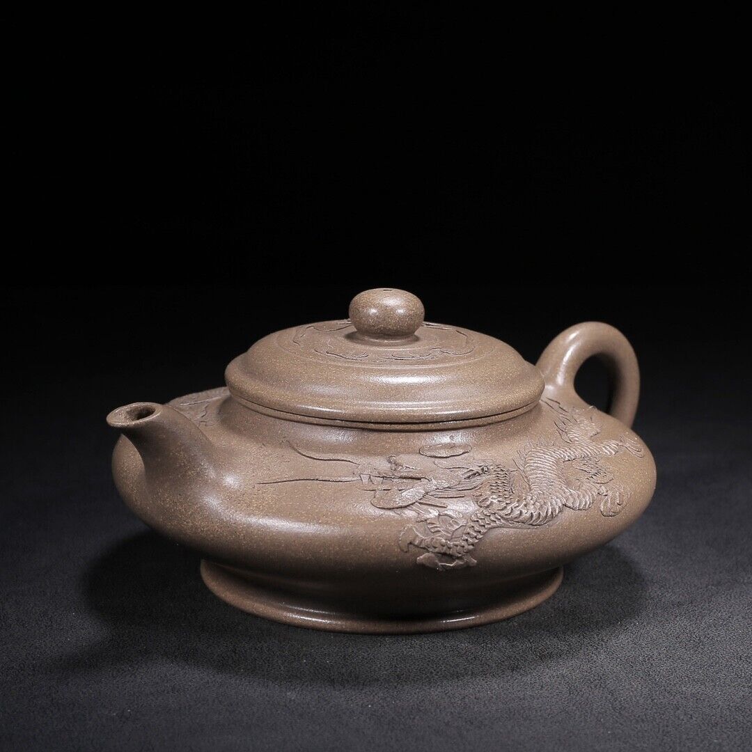 Chinese Yixing Zisha Clay Handmade Exquisite Teapot（龙凤呈祥 底款：曼希陶艺）