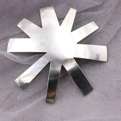 Nail Cutter Plate Stainless Steel Reusable French Style V-Shape Manicure Toolkit