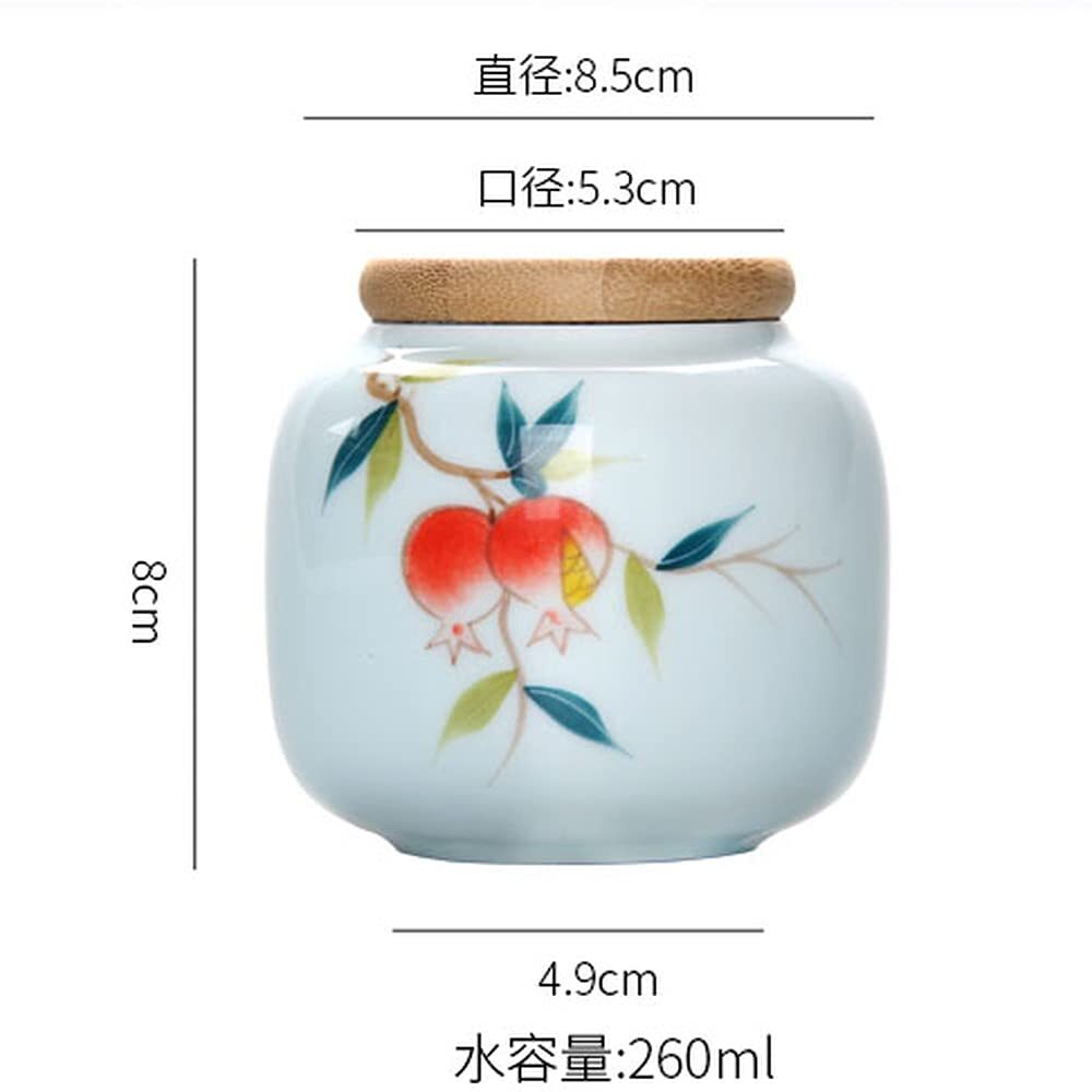 8.5cm Hand Painted Ceramic Tea Cans Sealed Jar Household Tea Caddy Storage Cans