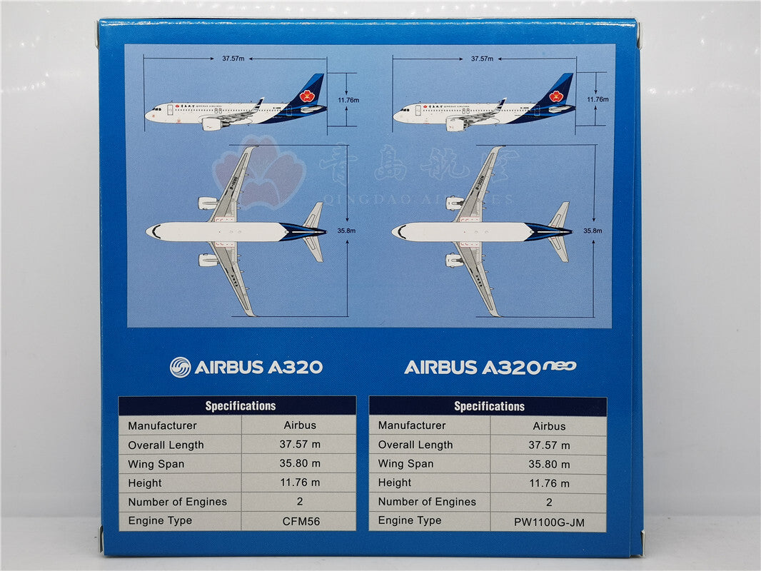 1:400 JC Wings QINGDAO AIRLINES A320 Passenger Airplane Diecast Aircraft Model