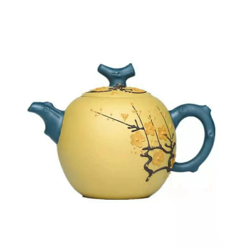 280ml Chinese Handmade Yixing Zisha Teapot Two-color Plum Blossom Teapot