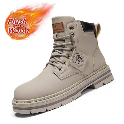 Boots Men Leather Snow Boots Man Shoes Outdoor Ankle Boots Men's Sneakers