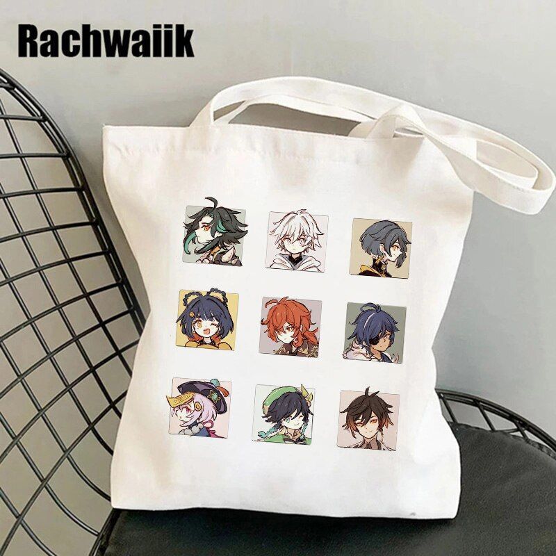 Shopping Bag Graphic Tote Purse Canvas Shoulder Bag Eco Large-capacity Polyester