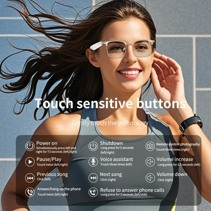 2024New fashion Bluetooth audio smart glasses Sunglasses Open earbuds 2 speakers