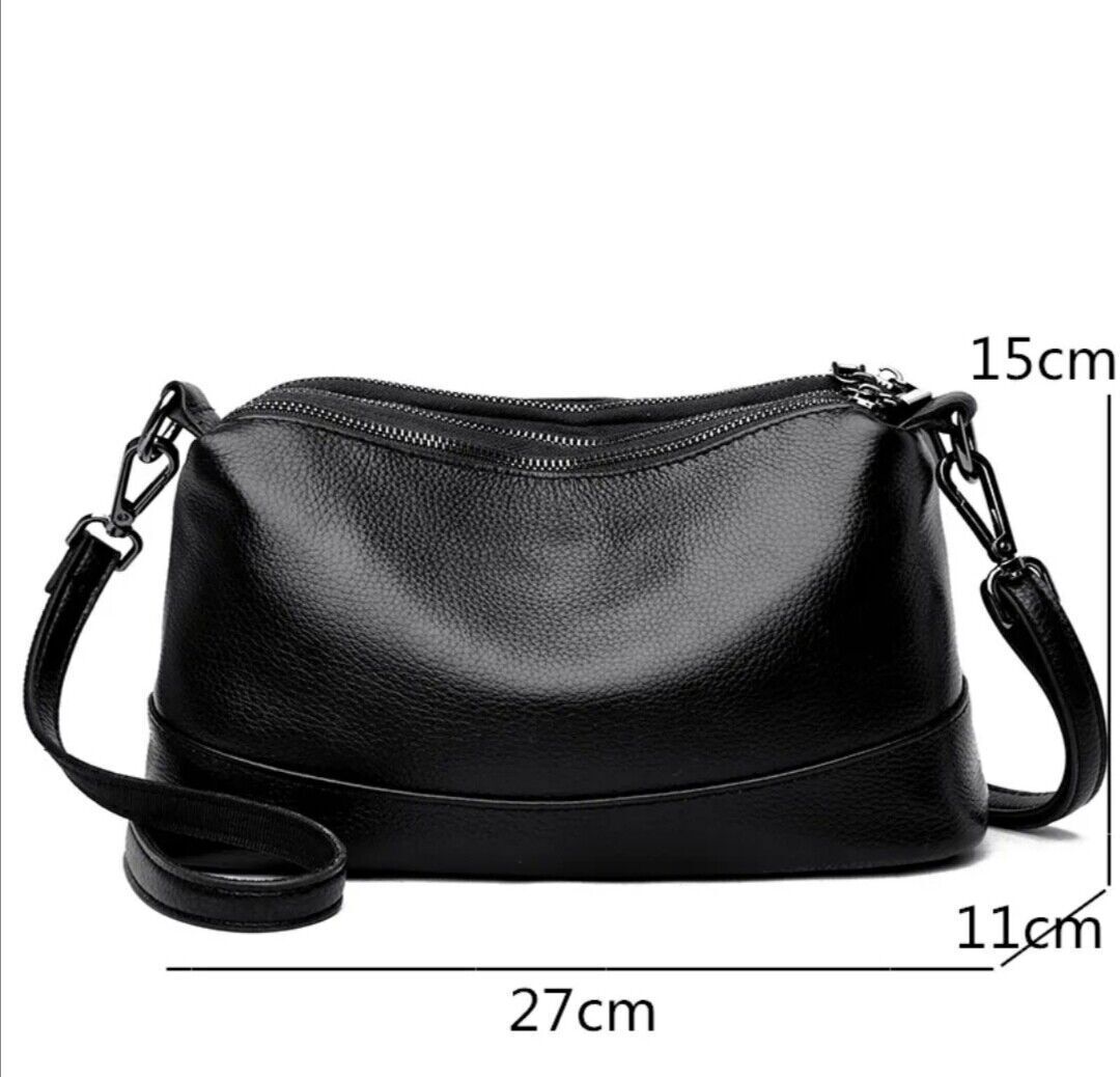 100% Genuine Leather Women Shoulder Bag Handbags Retro Crossbody Messenger Purse