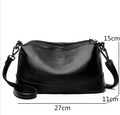 100% Genuine Leather Women Shoulder Bag Handbags Retro Crossbody Messenger Purse