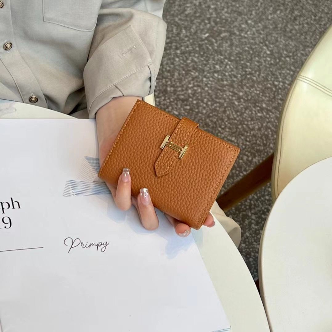 Genuine Leather Wallet Short Purse Fashion Money Bag Pocket Luxury Short Purses