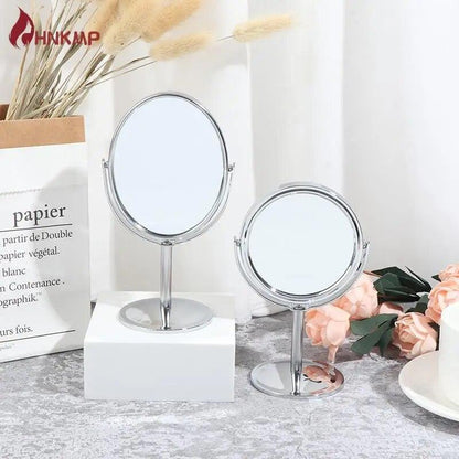 Double Sided Swivel Vanity Mirror with 3 x Magnification,Tabletop Makeup Mirror