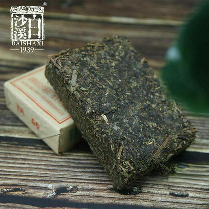 300g Anhua Baishaxi Dark Tea with Golden Flower Top-grade Dark Tea Fu Brick