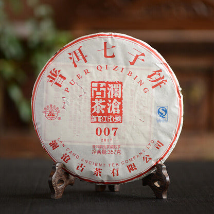2017 LAN CANG ANCIENT TEA 007 Pu-erh Tea Cake Pu'er Raw Puer Qi Zi Bing 357g