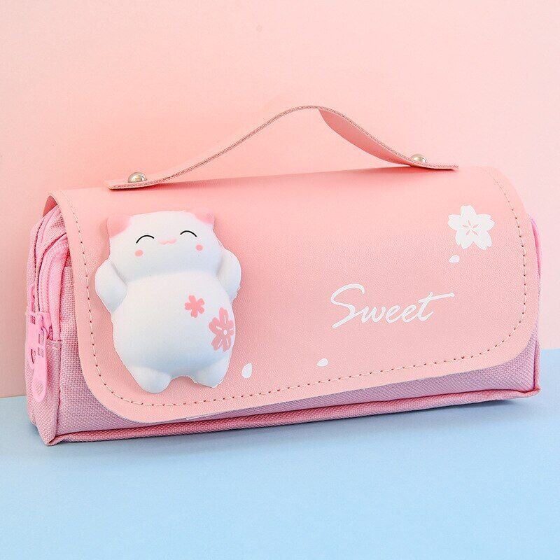 Kawaii Stationery Pensil Case Decompression Pencil Case Double Layer Pen Bag