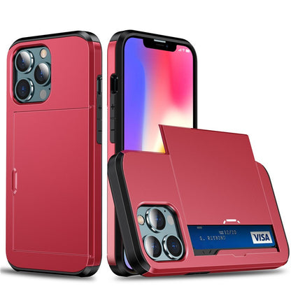 For Apple iPhone12/13/14/15/16/17 Plus/Pro/Pro Max Case Card Wallet Slot