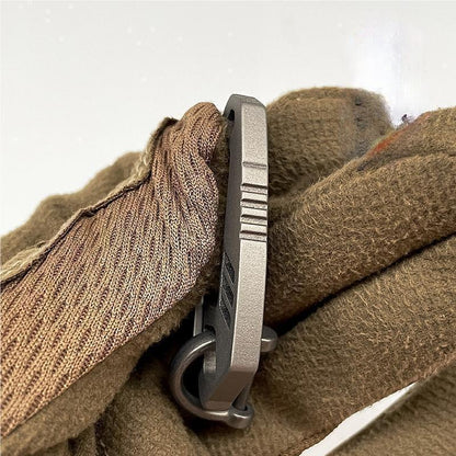 Titanium Alloy Carabiner Keychain Clip Outdoor Multi Tool EDC Car Keychain Gift