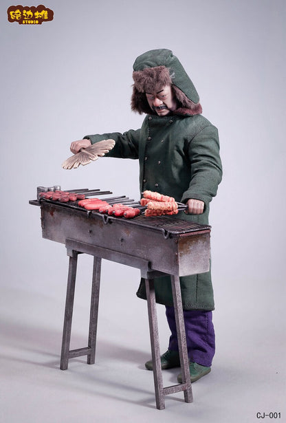 1/12 Barbecue Stall Scene Model Does Not Include A Doll Model