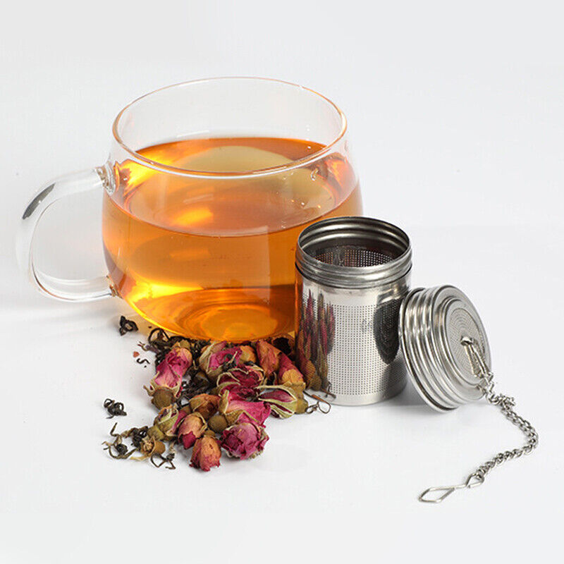 3 PCS Stainless Steel Tea Leaf Infuser Herbal Spice Filter Diffuser Tea Strainer