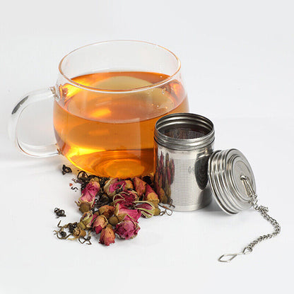 3 PCS Stainless Steel Tea Leaf Infuser Herbal Spice Filter Diffuser Tea Strainer