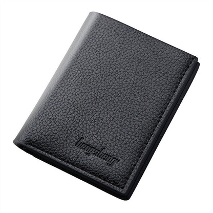 Men's Short Vertical Wallet Bank Card Package Purse ID Card Bag Holder Purses