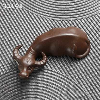 Clay Tea Pet Handmade Cattle Figurine Tea Ceremony Accessories Creative Home Tea