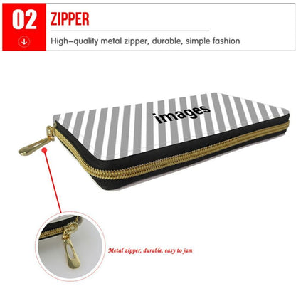 Wallet Dog Printed Synthetic Card Holder Bag Zipper Money Handbag Coin Organizer