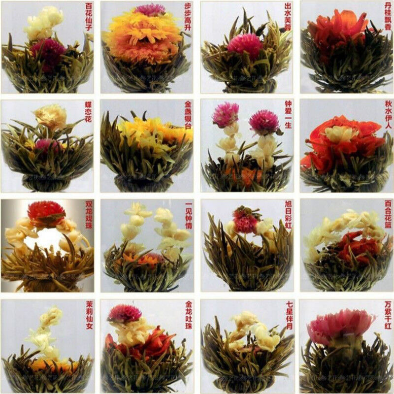 16 Kinds of Blooming Flower Tea Herbal Tea Great Fragrant Green Tea Handmade Tea