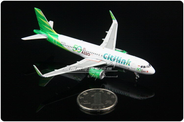 1:400 Phoenix Citilink AIRBUS A320neo Passenger Airplane Diecast Aircraft Model