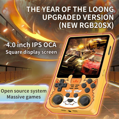 2026 New Upgraded RGB20SX Retro Handheld Game Console, 4 Inch Mini Video Game