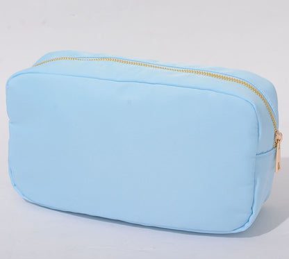 S-XL Embroidery Patch Toiletry Pouch Waterproof Storage Nylon Travel Makeup Bags