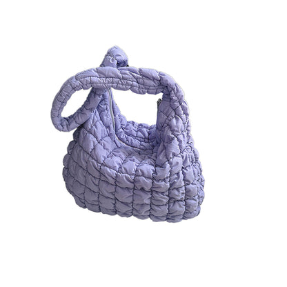 Large Puffer Tote Bag Padded Style Quilted Shoulder Bags Black or Sage Womens
