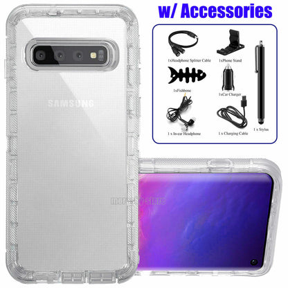 For Samsung Galaxy S10e S10 Plus Transparent Case Clear Phone Cover +Accessories