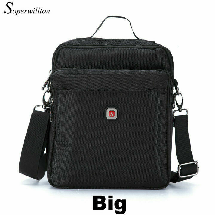 Men's Crossbody Bag Waterproof Purse Oxford 1680D Zipper Shoulder Bag Versatile
