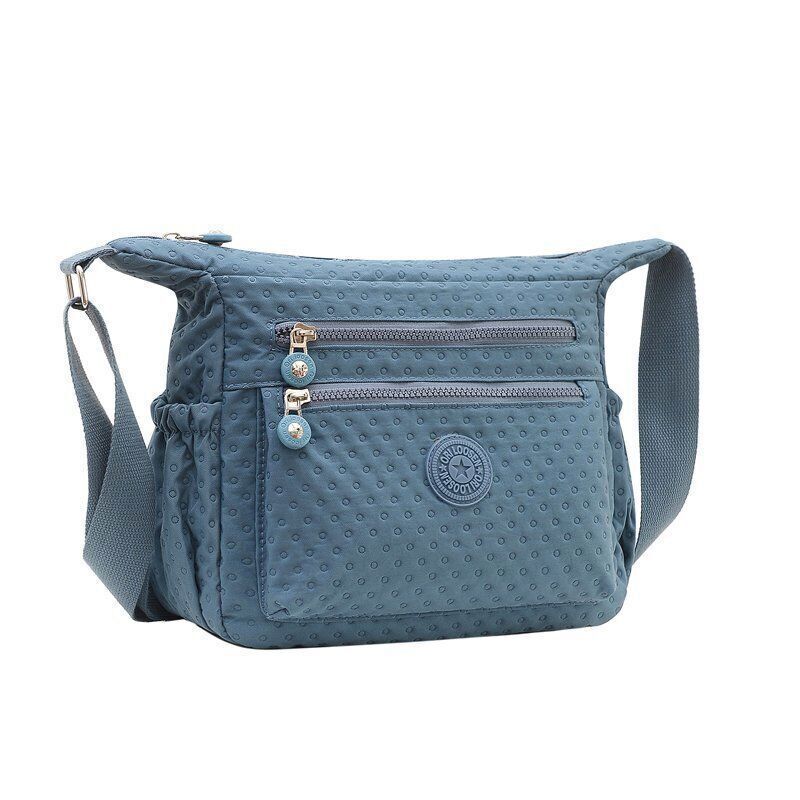 Ladies Shoulder Bags Women Nylon Handbag Zipper Purses Messenger Crossbody Bag