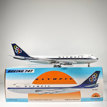 1:200 InFlight OLYMPIC Boeing 747 SX-DAC Passenger Airplane Diecast Plane Model