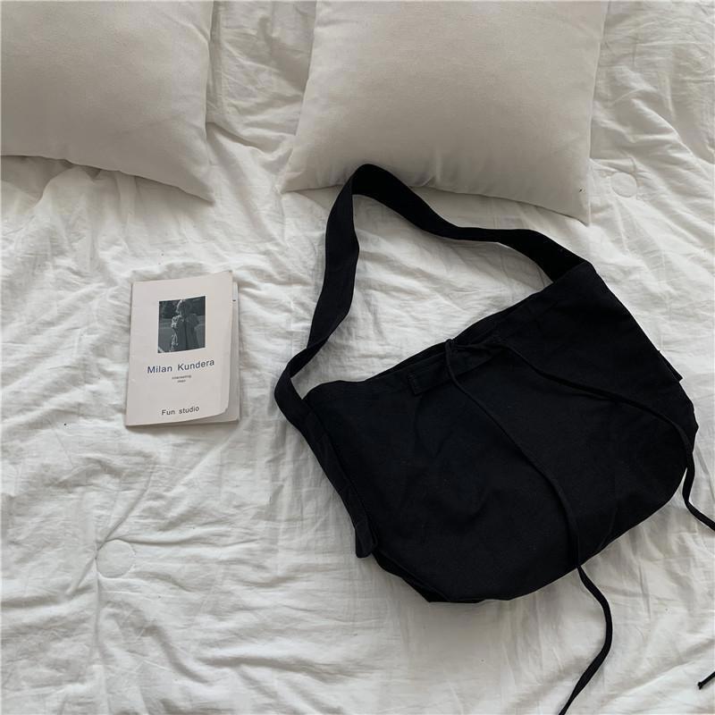 Women Bandage Crossbody Bag Canvas Shoulder Bag Female Bag Student Bag